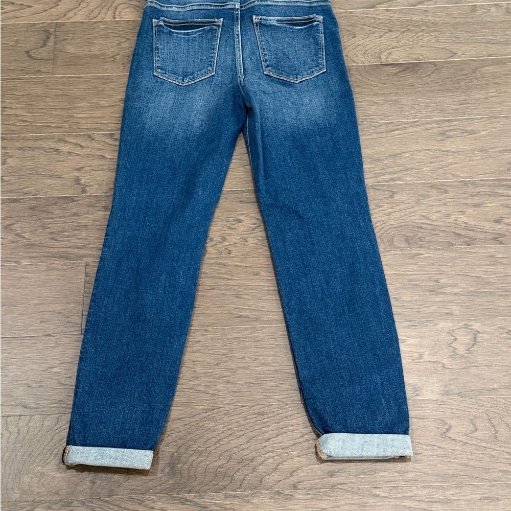 Harper Medium Blue Distressed Boyfriend Jeans - Picture 4 of 5